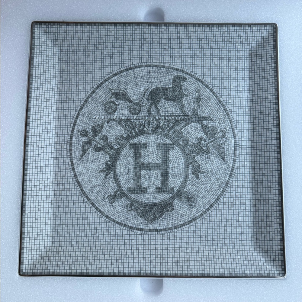 Hermès Mosaique square plate